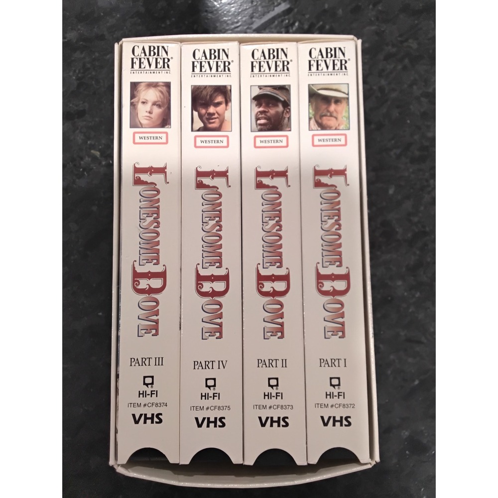 Lonesome Dove VHS Box Set Complete 4-Part Mini-Series Cabin Fever Western 1991